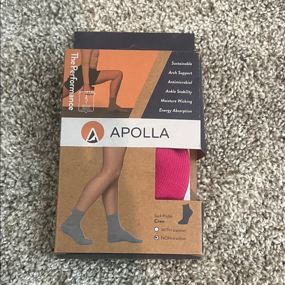 Women’s Apolla Performance Crew Socks — Pink